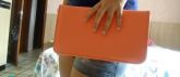 Bolsa envelope salmão